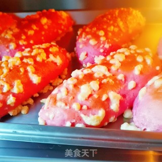 火龙果奶油面包的做法步骤：17