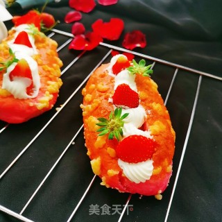 火龙果奶油面包的做法步骤：18