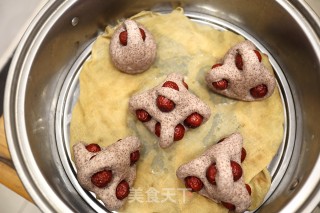 黑全麦豆浆枣馒头的做法步骤：9