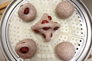 黑全麦豆浆枣馒头的做法步骤：10
