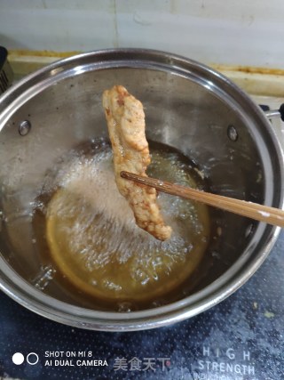 肉菜  炸鸡柳的做法步骤：7