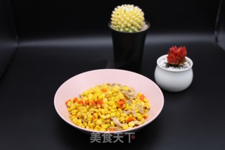 肉丝炒玉米的做法步骤：1