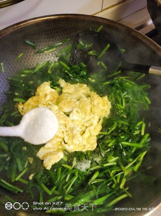 韭菜炒鸡蛋的做法步骤：7