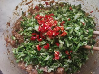 香辣槐花猪肉饺的做法步骤：10