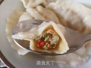 香辣槐花猪肉饺的做法步骤：19