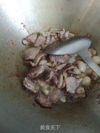 家常青椒炒肉的做法步骤：4