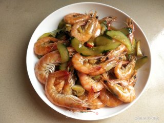 虾炒青瓜的做法步骤：8