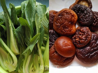 香菇菜心的做法步骤：1