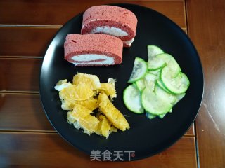 仿红丝绒蛋糕卷的做法步骤：16