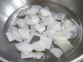 虾仁花蛤酱拌白萝卜的做法步骤：4