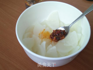虾仁花蛤酱拌白萝卜的做法步骤：6