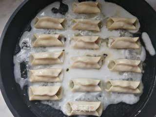 槐花猪肉锅贴的做法步骤：9