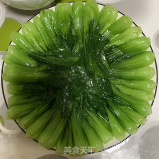 香菇扒油菜的做法步骤：7