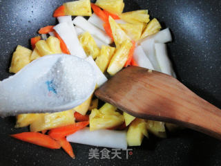 菠萝炒年糕的做法步骤：6