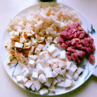 酱炒（蒸）瘦肉丁的做法步骤：3