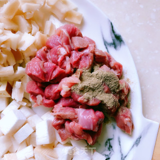 酱炒（蒸）瘦肉丁的做法步骤：4