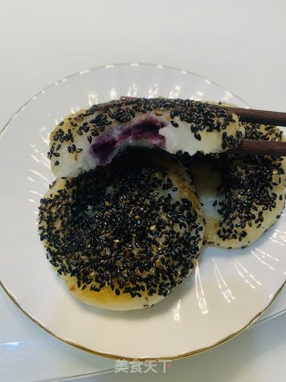 山药紫薯饼的做法步骤：9
