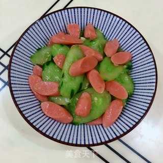 青瓜炒火腿肠的做法步骤：9