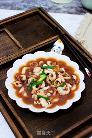 酱炒鱿鱼须的做法步骤：9