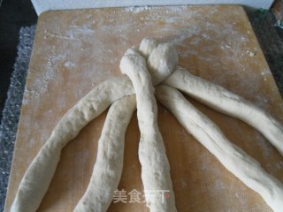 五股辫子面包的做法步骤：7