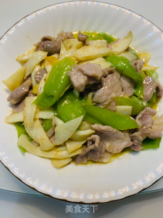 茭白羊角椒肉片的做法步骤：9