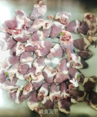 炸鸭心#肉菜#的做法步骤：2