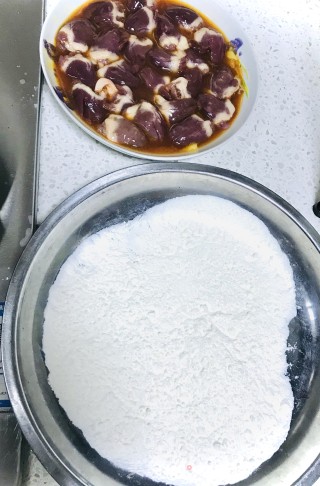 炸鸭心#肉菜#的做法步骤：6