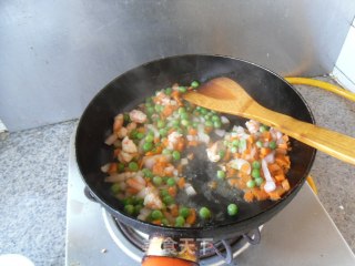 大虾蛋炒饭的做法步骤：6