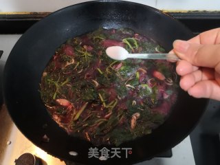 春日蒜香虾皮红苋的做法步骤：13