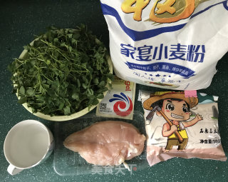 苜蓿鸡肉包子的做法步骤：1