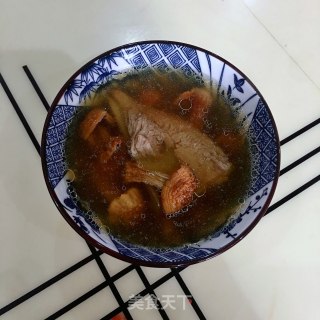 姬松茸干贝扇骨汤的做法步骤：10