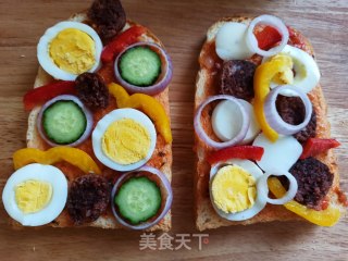 快手吐司披萨的做法步骤：4