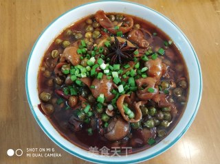 啤酒闷豌豆肥肠的做法步骤：9