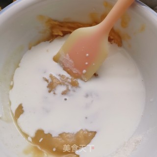 爆浆芝士古早蛋糕的做法步骤：5