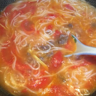 蕃茄牛肉汤粉的做法步骤：6