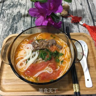 蕃茄牛肉汤粉的做法步骤：8