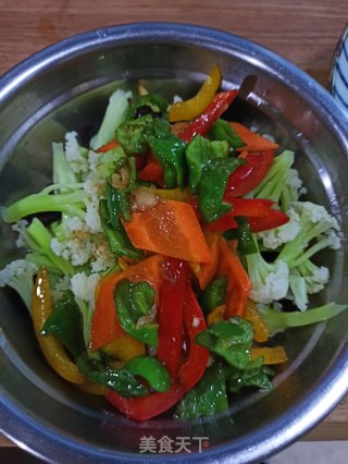 炝拌有机菜花的做法步骤：7