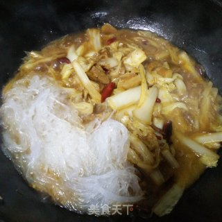 红烧肉炖白菜粉丝的做法步骤：7