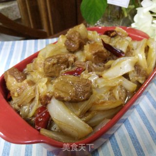 红烧肉炖白菜粉丝的做法步骤：9