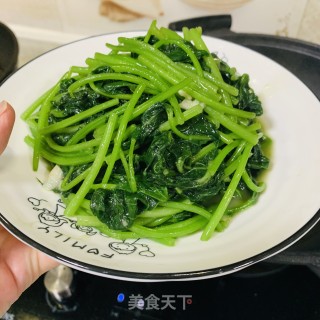 蒜炒番薯叶的做法步骤：4