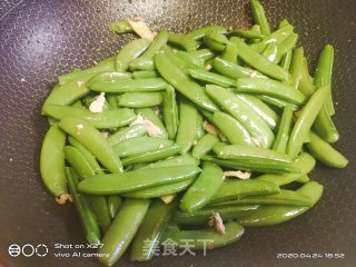 肉丝炒甜豆的做法步骤：6