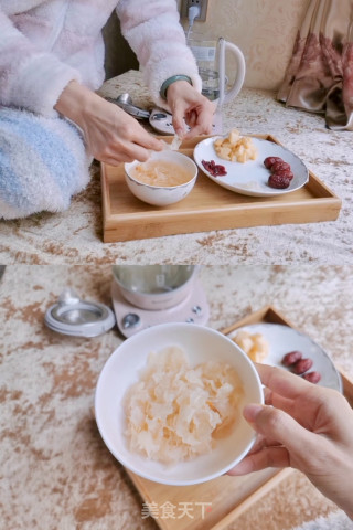 蔓越莓银耳羹的做法步骤：2