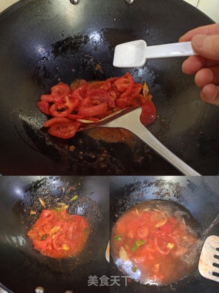 番茄豆腐蛋花汤的做法步骤：6