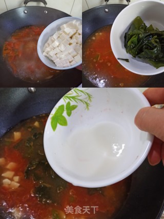 番茄豆腐蛋花汤的做法步骤：9