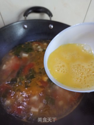 番茄豆腐蛋花汤的做法步骤：10