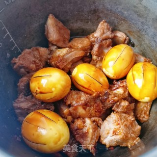 红烧排骨卤蛋的做法步骤：13