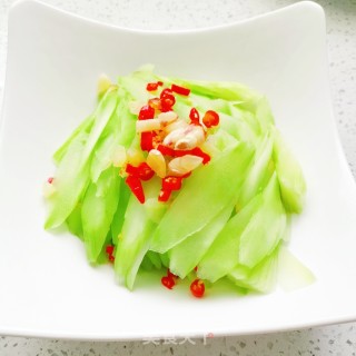 豆豉炝炒莴笋片的做法步骤：3