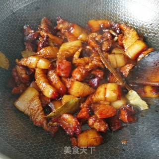 油豆腐烧肉的做法步骤：7