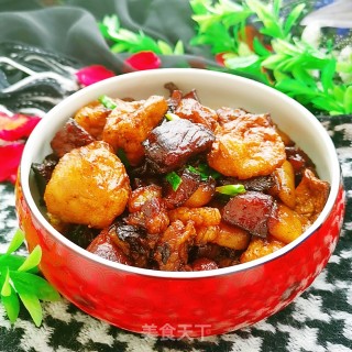 油豆腐烧肉的做法步骤：10