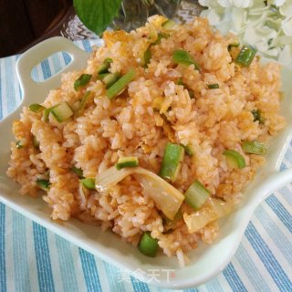 芦笋辣白菜炒饭的做法步骤：12